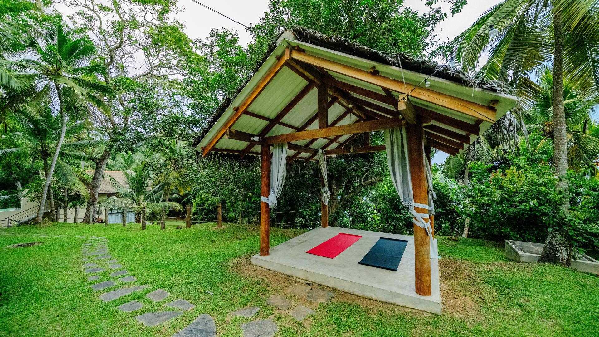 Lakeside yoga and meditation session at Serendipity Lake Hikkaduwa